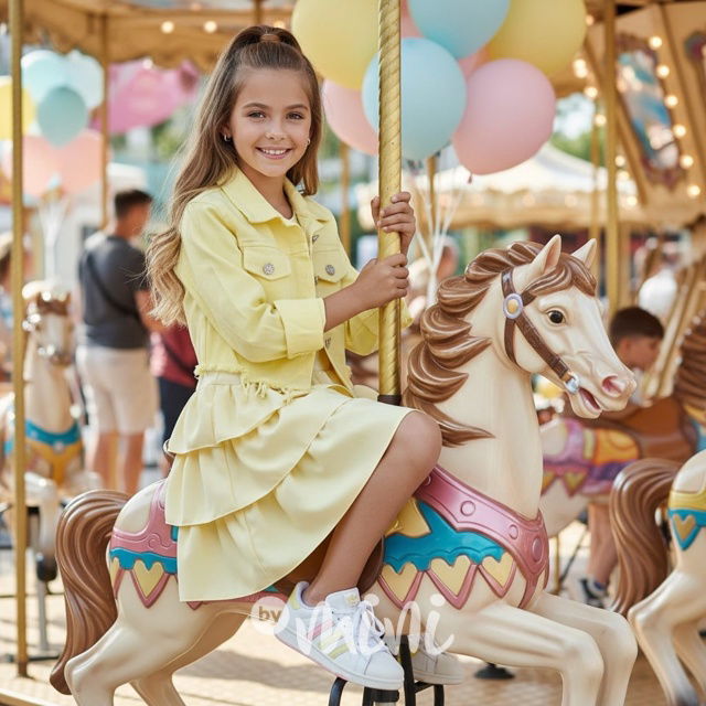 Šaty s vrstvenou sukní sunshine