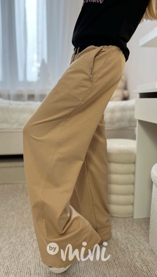 Lounge volné tepláky beige/black