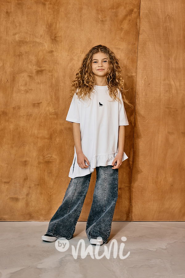 Mash Mnie soft denim volné kalhoty dark