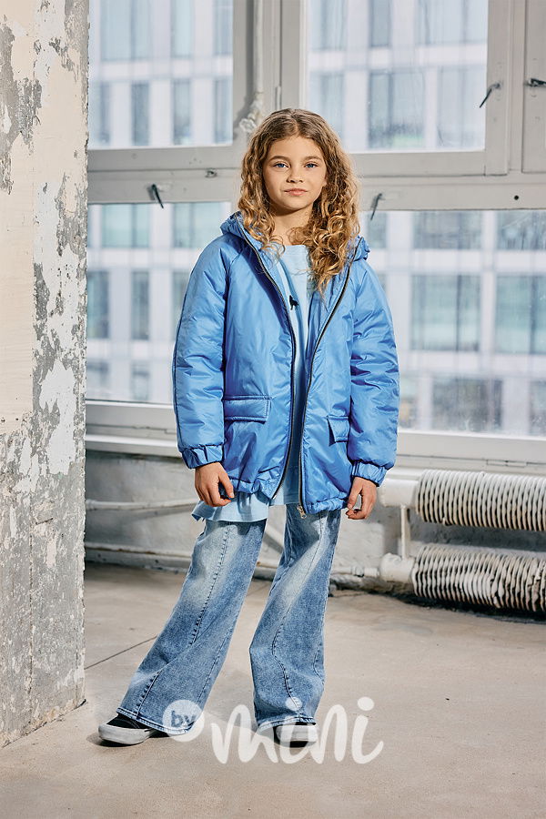 Mash Mnie soft denim volné kalhoty blue