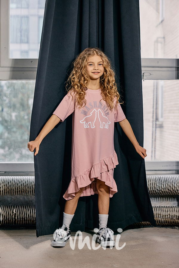 Mash Mnie asymetrické šaty pink