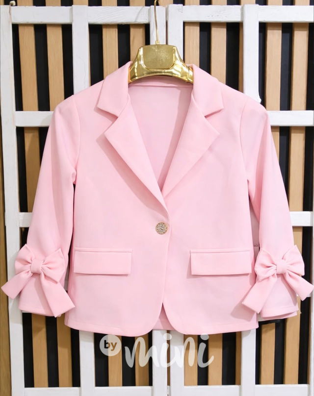 Mašličkové sako růžové