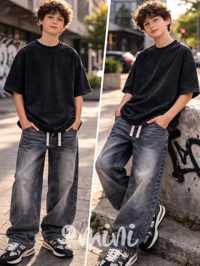 Baggy tmavé džíny