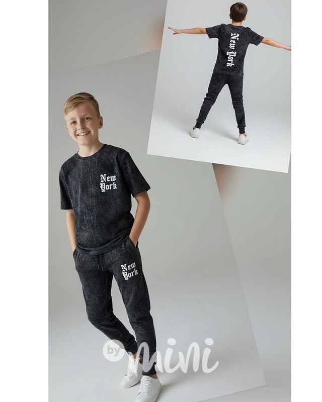 New York acid wash set antracit