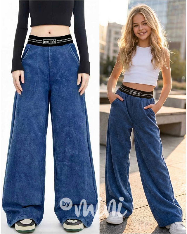 Acid wash blue lounge tepláky