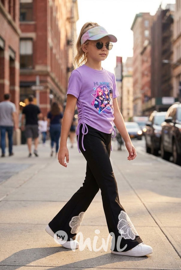 Stretch žebrované zvonáče FLOWER