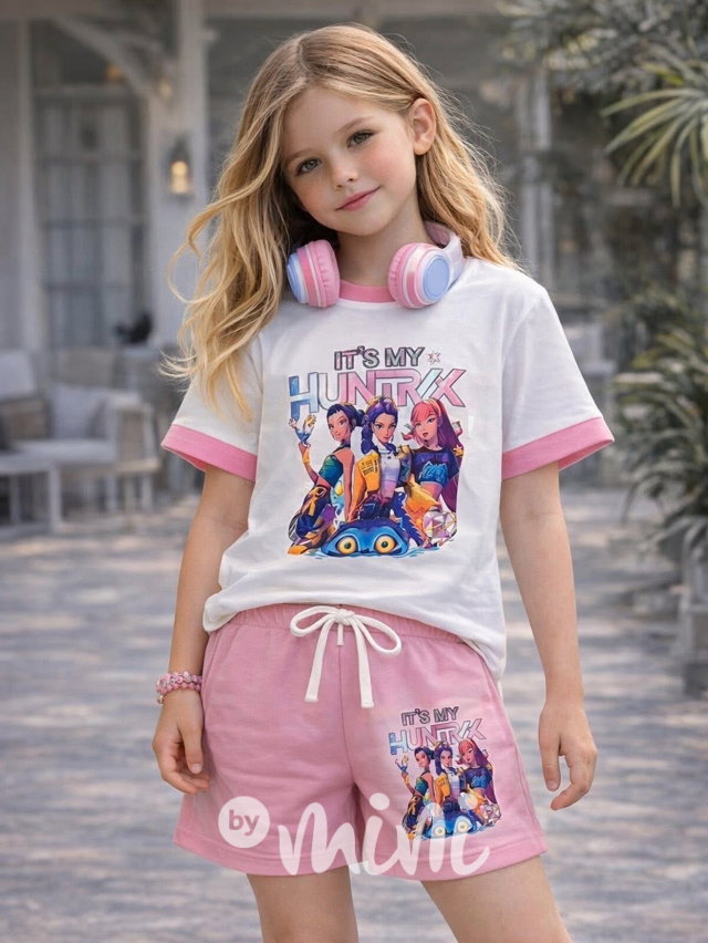 Huntrix letní komplet pink