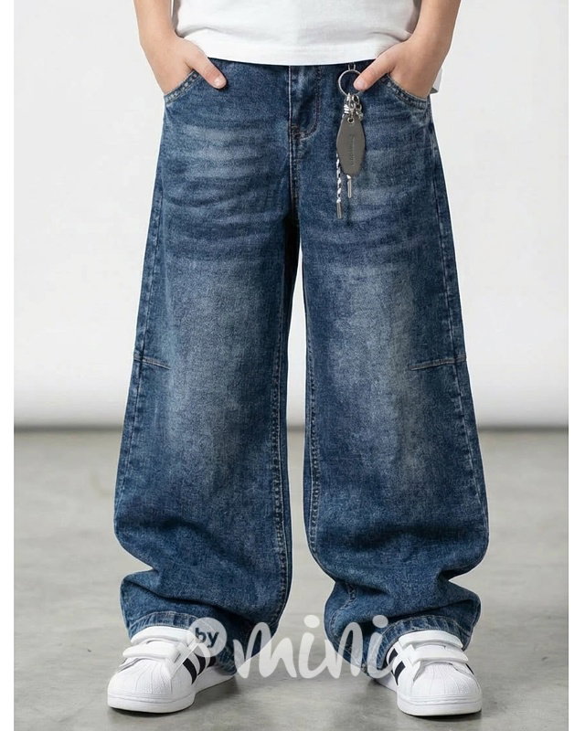 Soft denim baggy s karabinou