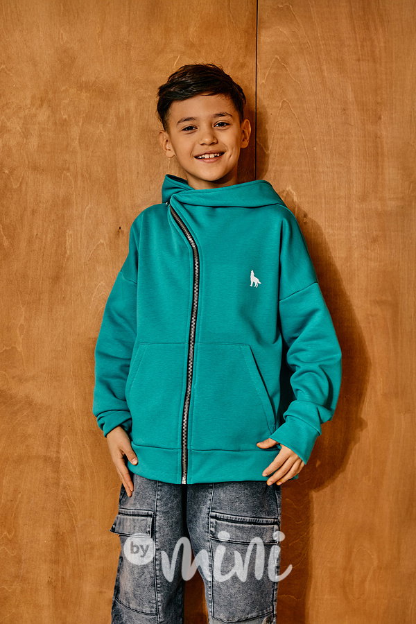 Mash Mnie asymetrická mikina emerald