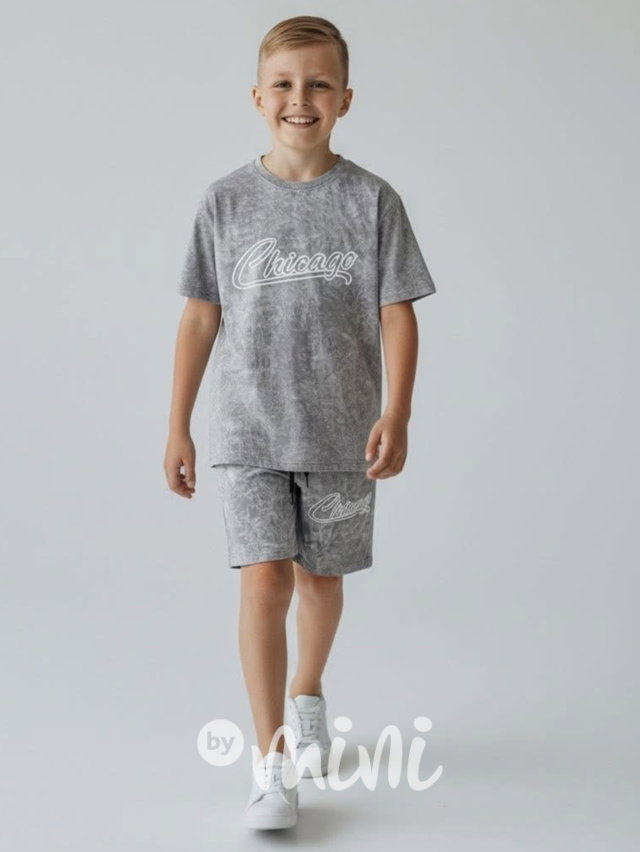 Chicago acid wash set grey