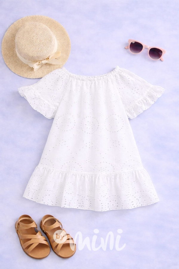 Letní madeira šaty bílé