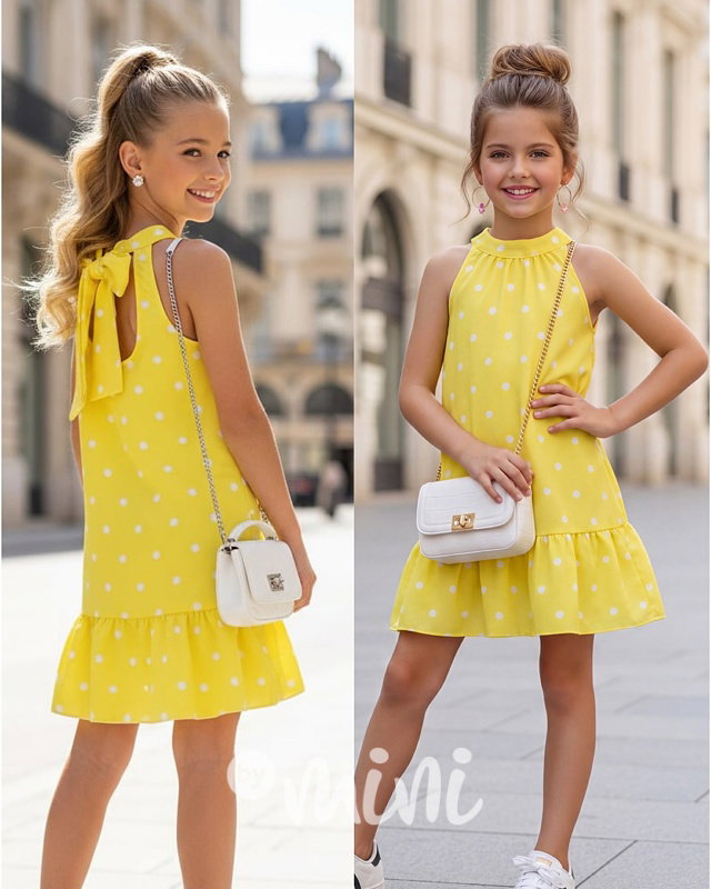 Mini chic šaty s puntíky sunshine