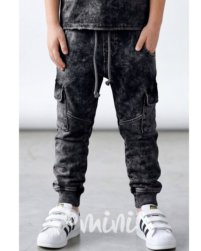 Despacito cargo tepláky acid wash dark
