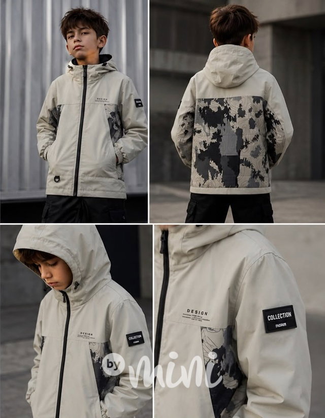 Podzimní přechodová bunda DESIGN sand beige