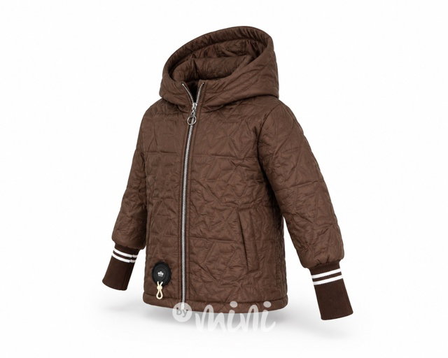 PREMIUM FASHION bunda s dlouhými náplety Chocolate