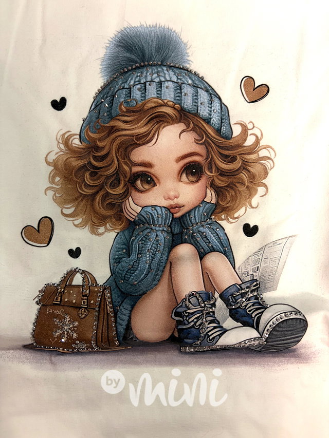 Podzimní triko s dlouhým rukávem GIRL s kamínky