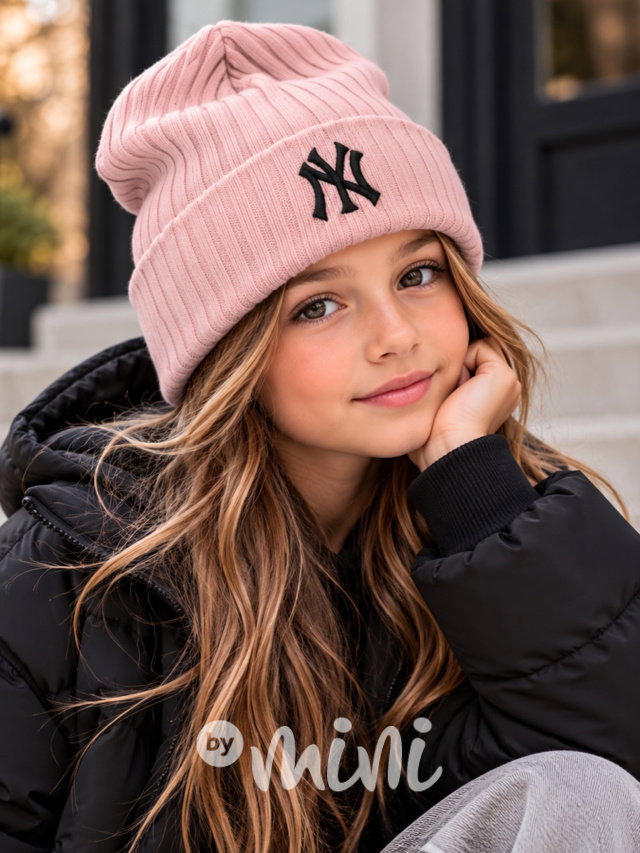 NY čepice pudder pink