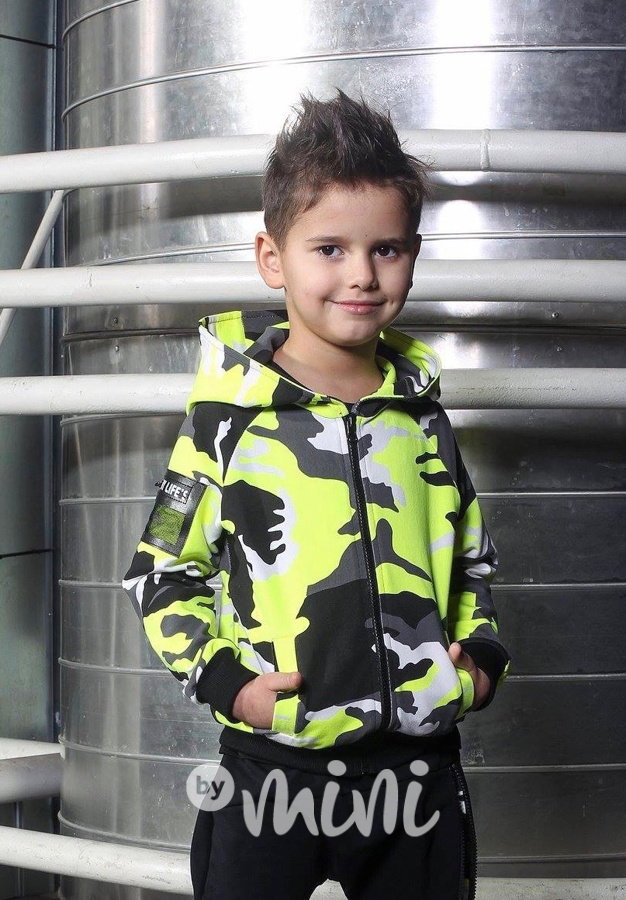 Neon army mikina