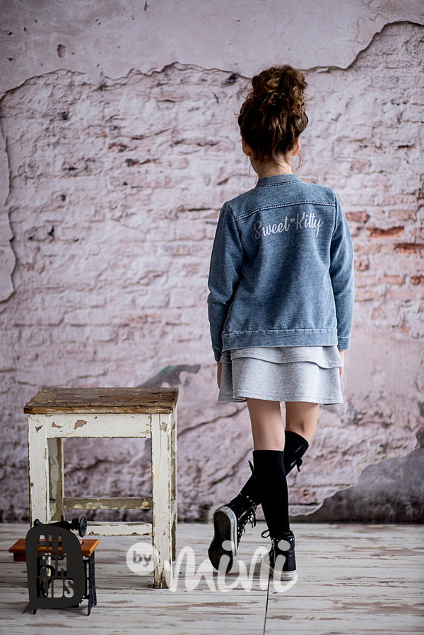 Jeans mikina sweet kitty grey