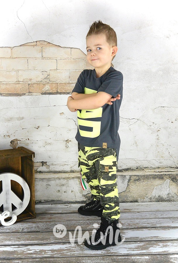 Neon army baggy kapsáče zip