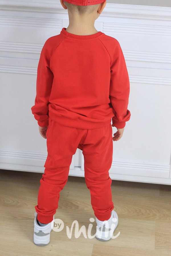 Red zipové baggy tepláčky
