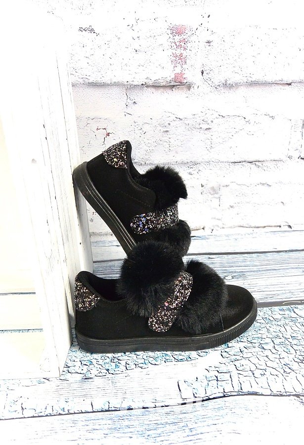 Bunny boty s třpytkami black
