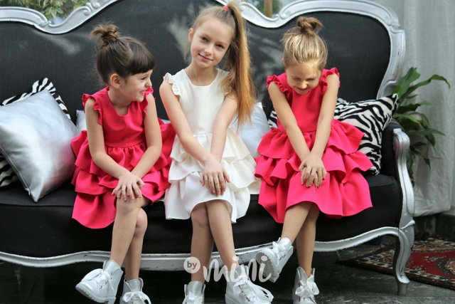 #Luxury dress "Heart pink"