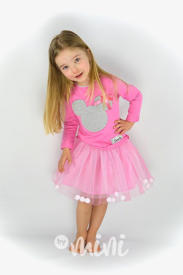 Pink bambulkový tutu set