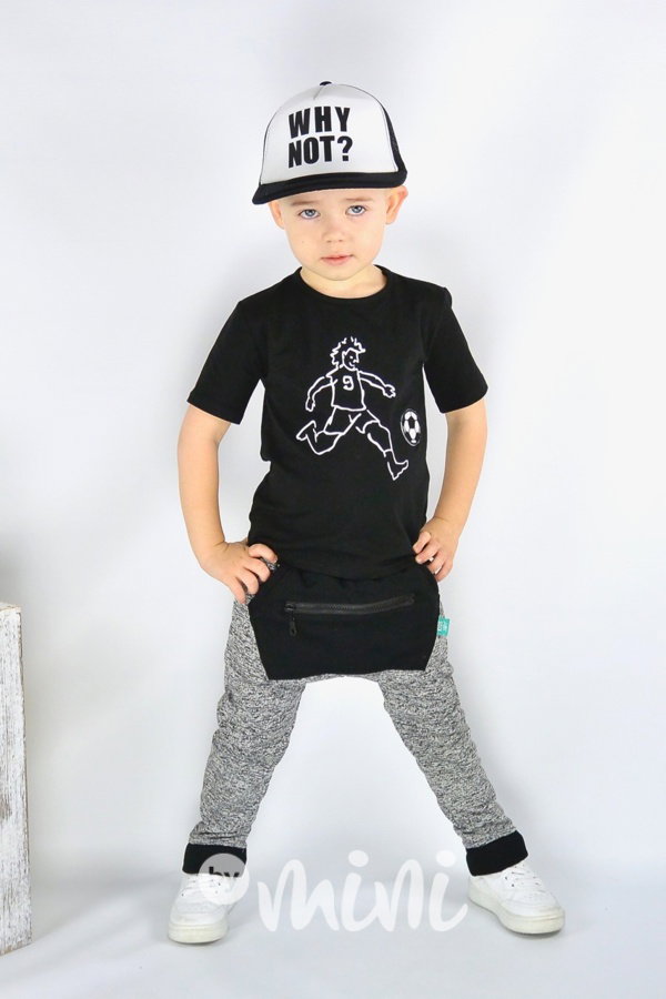 Grey melange baggy tepláčky se zipem