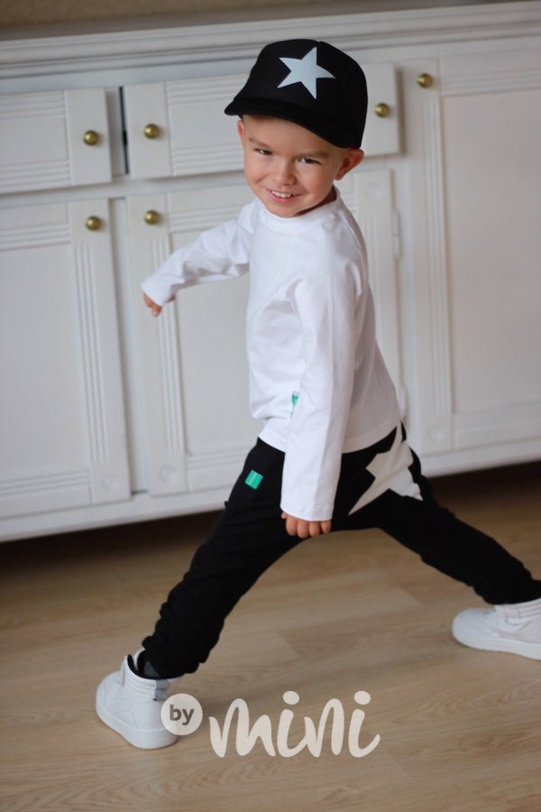 Star black baggy tepláčky