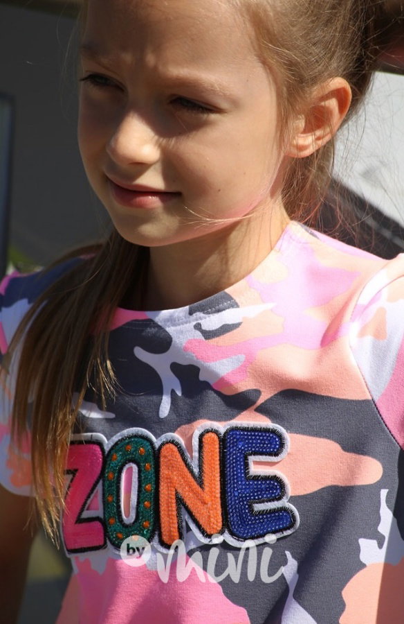 ZONE neon army šaty
