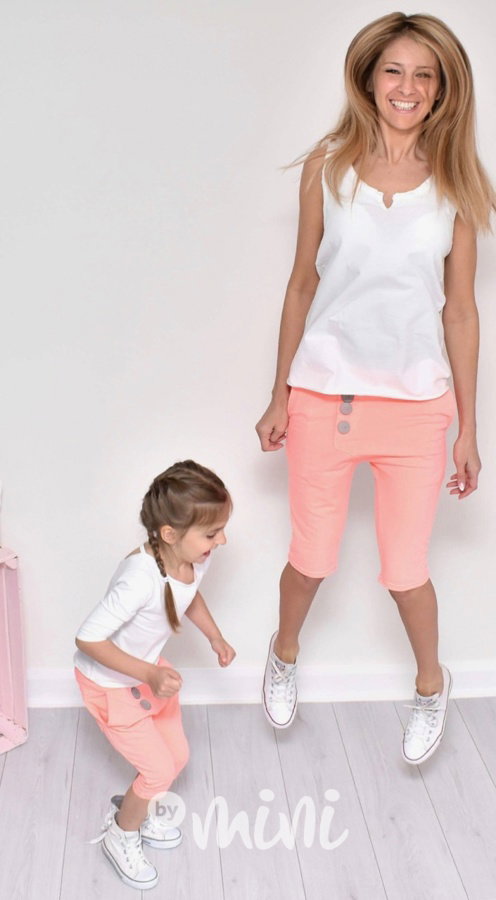 Summer neon orange baggy shorts
