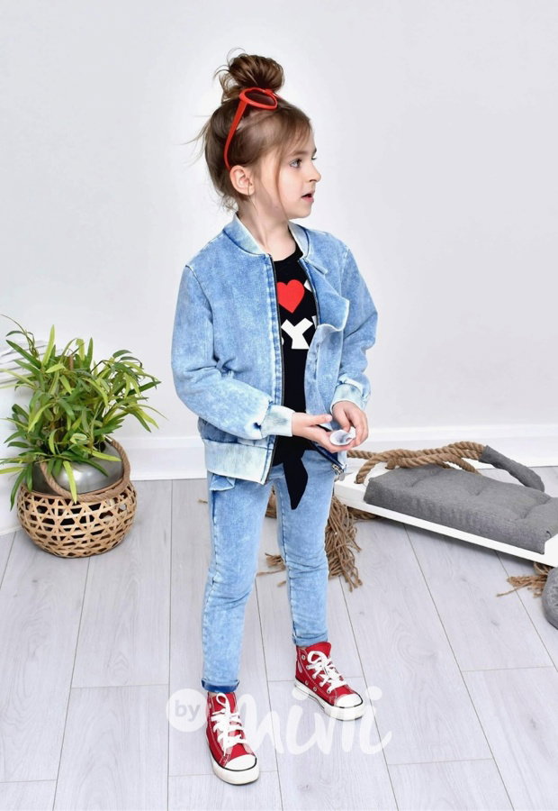 Jeans mikina heart