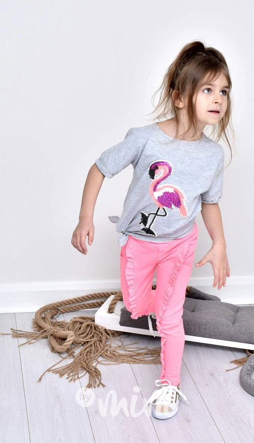 Flamingo triko na zavazování - flitry