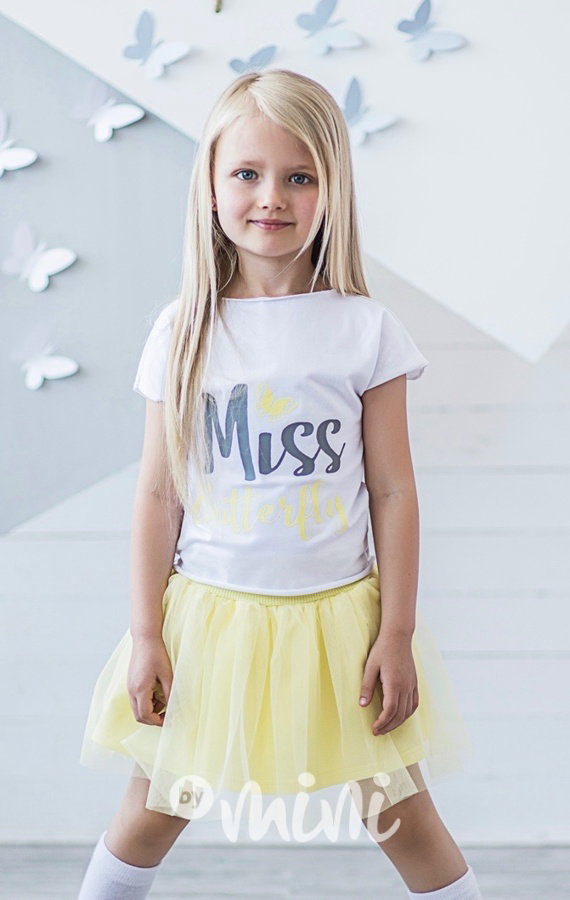 Miss Butterfly triko yellow/grey