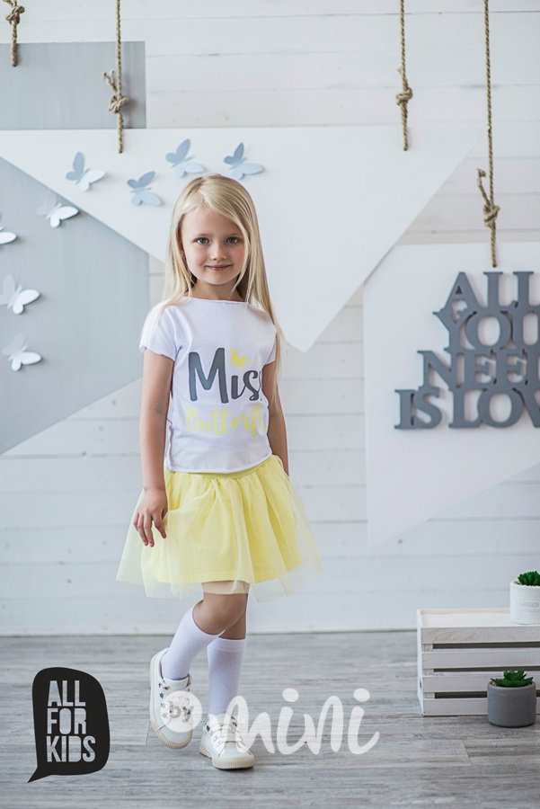 Miss Butterfly triko yellow/grey