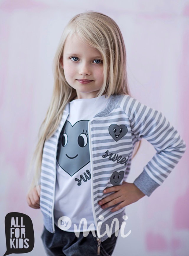 Sweet pruhovaná mikina grey