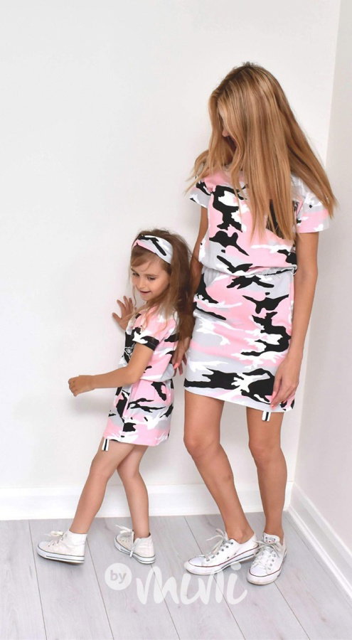 Sporty pink army dress