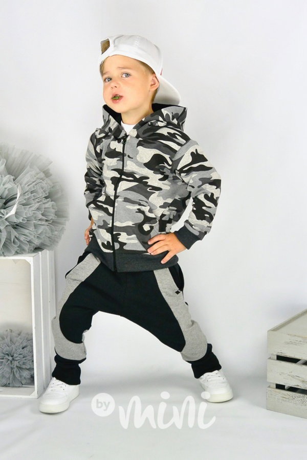 Dvoubarevné baggy tepláčky
