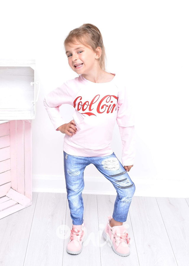 Cool GIRL mikina růžová