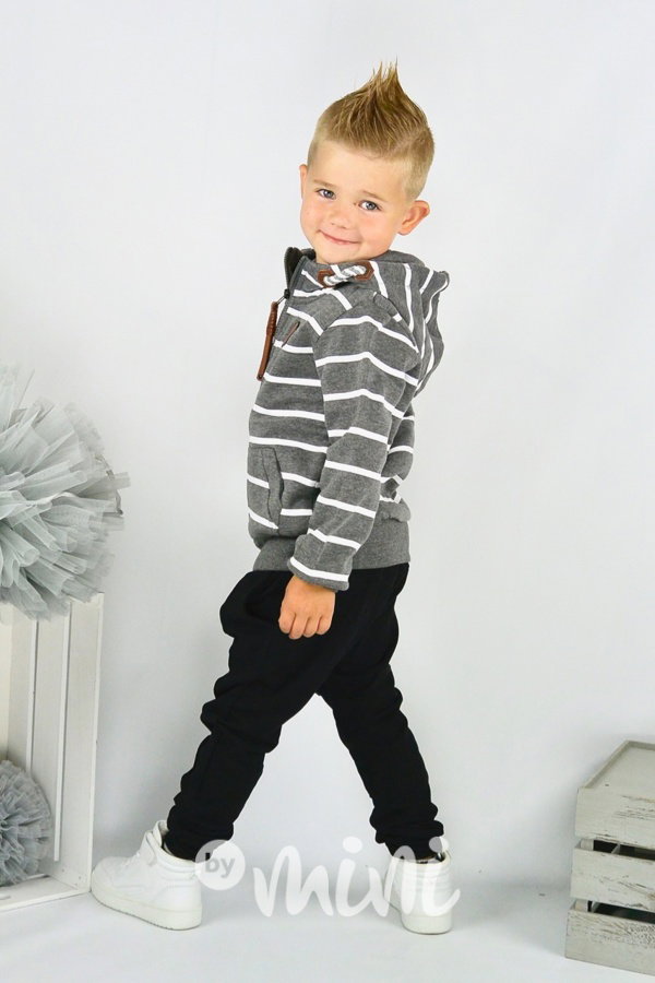 Šedá mikina fleece