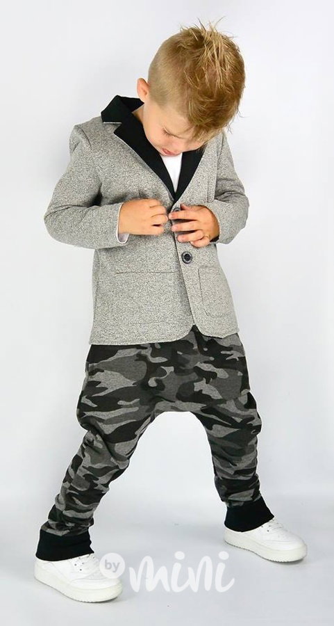 Dark grey army baggy tepláčky