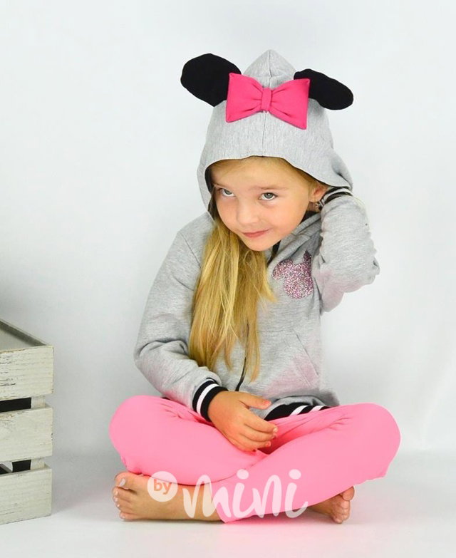 Minnie bow mikča šedá