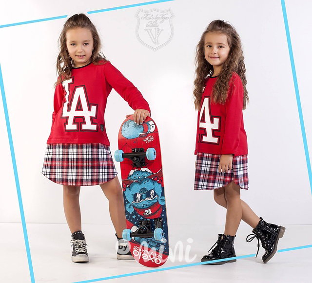 L.A. karo hoodie dress