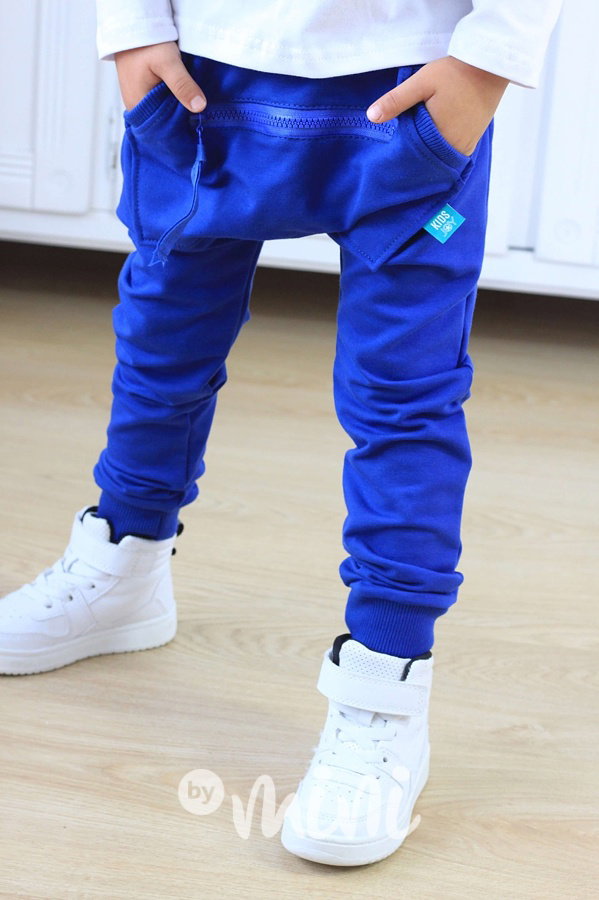 Blue baggy tepláčky se zipem