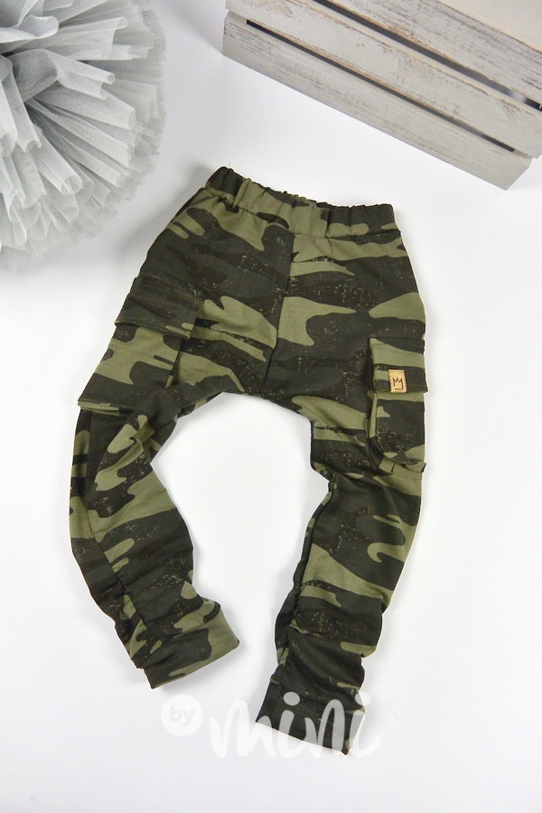Khaki army baggy kapsáče zip