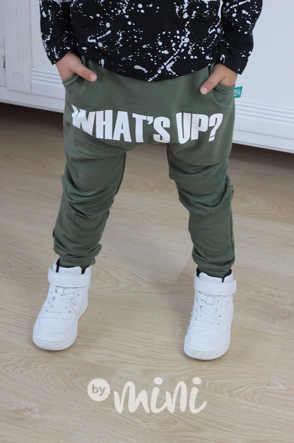 What's UP khaki baggy tepláčky