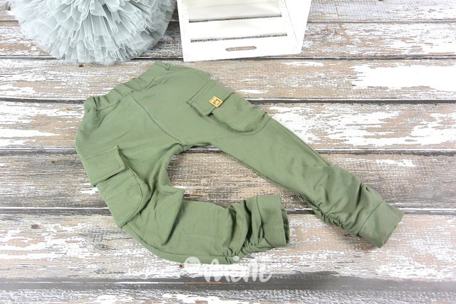 Zateplené khaki baggy kapsáče zip