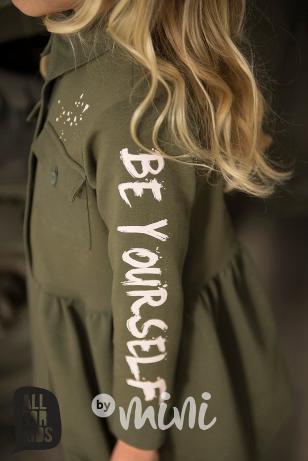 Military collection - košilové šaty khaki
