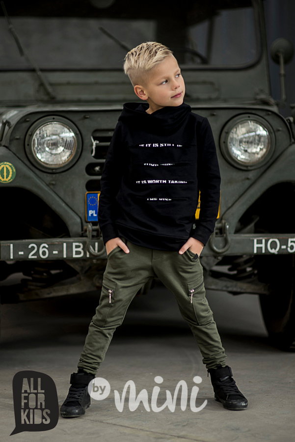 STYLE mikina s kapucí černá